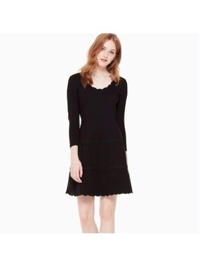 Kate Spade Brooke Street Scalloped Ponte Dress